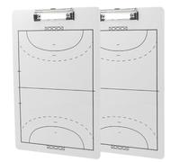 Hohopeti Lot de 2 Tableaux Tactiques Effaçables Double Face pour Handball Plateau D’Entraînement Portable Marqueur Accessoire de Coaching pour Compétition et Formation Sportive