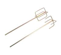 Hohopeti Lot de 2 Tiges d'Agitation Hexagonales en Acier pour Perceuse Mélangeur de Peinture Boue Accessoires Bétonnière Mélangeur 2 Pièces pour Plâtre et Résine Usage Professionnel