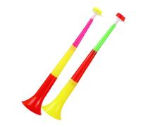 Hohopeti Lot de 2 Trompettes Télescopiques en Plastique, Cornes de Stade 3 Sections Réglables, Jouets de Fête Colorés pour Football et Animations en Extérieur, Bruiteurs Portables