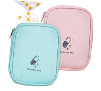 Hohopeti Lot De 2 Trousses De Secours Pocket Organiseur Paquet De Voyage, Tissu Oxford Résistant à L’eau, Compartiments Multiples, Petite Taille 11x14x2 Cm, Pour Camping Et Déplacements Outdoors