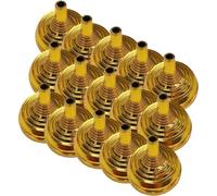 Hohopeti Lot de 20 Bases de Mât de Drapeau de Bureau Dorées Supports de Drapeaux Portables Fixes pour Présentoirs de Table Porte-Drapeaux Universels Adaptés aux Négociations et