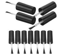 Hohopeti Lot de 20 Bouchons Noirs pour Flacons de Vernis à Ongles 10 Ml avec Pinceaux de Rechange, Accessoires pour Salon de Manucure, Applicateurs Précis pour Gel Ongles Professionnels