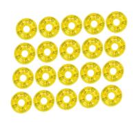Hohopeti Lot de 20 Mini Bouées Décoratives Jaunes en PVC Accessoires Photo pour Maison de Poupée Ornements Réalistes et Légers pour Fêtes Anniversaires et Séances Photo