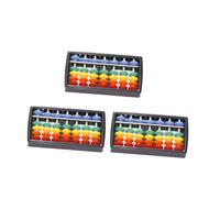 Hohopeti Lot de 3 Abaque Arithmétique en Plastique Coloré, 5 Perles par Tige, Boulier pour Garçon et Filles, Outil de Calcul Portable, Éducatif pour Apprentissage Mathématique, Léger