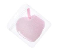 Hohopeti Lot de 3 Houppettes Démaquillantes de Cœur Tampons Nettoyants pour Visage Lavables et Réutilisables Couleur Rose Accessoires Cosmétiques Doux pour Soin Quotidien