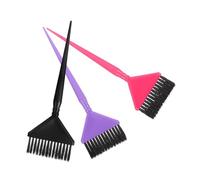 Hohopeti Lot de 3 Pinceaux pour Teinture Capillaire en PC Noir, Application Uniforme et Utilisation Confortable pour Salon Professionnel ou DIY à Domicile Couleur Aléatoire