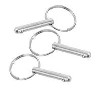 Hohopeti Lot de 3 Set de Goupilles de Sécurité à Ressort en Acier Inoxydable 63 X 38 MM pour Fixation Rapide Bimini Marin Goupilles de Capote Bateau Résistantes à la Corrosion Pièces de