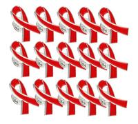 Hohopeti Lot De 30 Broches En Ruban Rouge, Petite Épingle à Ruban De Charité, Métal Léger, Décoration Multifonction Pour Femmes, Événements Caritatifs Et Sensibilisation Vih/sida, Format Standard