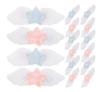 Hohopeti Lot de 30 Pinces à Cheveux Étoiles et Ailes Colorées - 15 Rose 15 Bleu - Petites Barrettes Décoratives pour Filles Accessoires Coiffure pour Mariage Fêtes et Occasions Spéciales