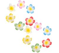 Hohopeti Lot de 30 Pinces à Cheveux Frangipanier Tropicales en EVA 7 CM Fleurs Artificielles Multicolores pour Mariage Plage et Fêtes D’Été