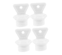 Hohopeti Lot de 4 Bouchons Étanches pour Bouillottes, Bouchon pour Poche D'eau Thermale en Plastique, Diamètre Intérieur 2,1 Cm X Hauteur 1,7 Cm, Remplacement Compatible Bouteilles D’eau
