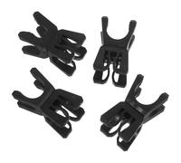 Hohopeti Lot de 4 Boucles en Plastique Noir pour Poteau d'Entraînement de Football et Basketball Connecteurs Pivotants Légers pour Mât de Drapeau Accessoires d'Agilité et Coordination