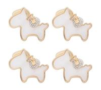 Hohopeti Lot de 4 Broches Vintage en Alliage Animalier, Broches à Cristaux Thème Cheval, Épingles Décoratives pour Femme, Accessoires de Costume et Châle, pour Mardi Gras et Tenue