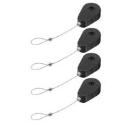 Hohopeti Lot de 4 Cadenas Antivol Télescopiques avec Câble Rétractable en Acier et Plastique, Portable et Gain de Place, pour Électronique et Contrôleur de Jeu en Lieux Publics