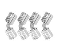 Hohopeti Lot de 4 Charnières Invisibles Encastrées en Laiton 8 Mm, Ouverture 180° pour Portes D'armoires et Meubles, Charnières Métalliques Compactes Dissimulées, Quincaillerie
