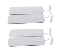 Hohopeti Lot De 4 Coussinets De Massage Électrodes 5x10 Cm Auto-adhésifs Fils Compatibles 2.0 Et 2.5 Mm Pour Électrostimulateur Physiothérapie Usage Personnel Et Professionnel