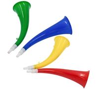 Hohopeti Lot de 4 Jouets Corne de Bœuf Légers et Portables, Trompettes D'encouragement pour Garçon et Filles, Accessoires de Fête Colorés, pour Événements Sportifs et Couleur Aléatoire