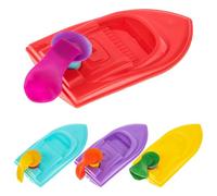 Hohopeti Lot de 4 Jouets Scientifiques à Monter Soi-Même Bateau Propulsé par Ballons en Plastique Colorés Dispositif Expérimental DIY Éducatif pour Garçon et Filles et Couleur Aléatoire