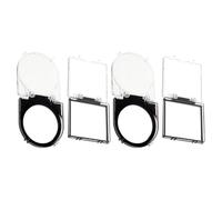 Hohopeti Lot de 4 Protections pour Interrupteurs Ascenseur en Plastique Transparent Étanches et Anti-Poussière 2 Caches Ronds et 2 Carrés pour Boutons-Poussoirs Hygiène Optimale en