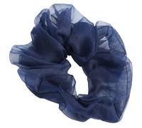 Hohopeti Lot de 5 Élastiques à Cheveux en Organza Bleu Marine, Légers et Solide, pour Queue de Cheval et Coiffures D'été, Accessoires Cheveux Femmes Simples et Antidérapants