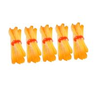 Hohopeti Lot de 5 Fausses Frites en PVC Réalistes, Petite Taille, Légères, Accessoires Cuisine pour Jouets Alimentaires Garçon et Filles, Décoration et Photographie, Simulation Alimentaire