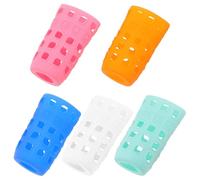 Hohopeti Lot de 5 Manchons Isolants Antidérapants en Silicone Multicolores pour Bouteilles en Verre, Protections Thermiques Légères et Flexibles pour Bureau, Sport et Voyages