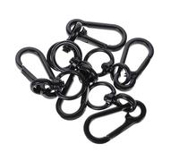 Hohopeti Lot de 5 Mousquetons Pivotants en Alliage de Zinc Clips Multifonctions pour Lanière Porte-Clés à Détachement Rapide Rotation 360° pour Camping Laisses D’Animaux et Activités