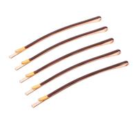Hohopeti Lot de 5 Pinces à Cheveux Bec de Canard en Métal Marron, Épingles Latérales Antidérapantes pour Femmes, Clip Plat pour Frange et Coiffures Longues, Accessoire Coiffure Léger et