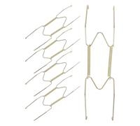 Hohopeti Lot de 5 Supports Muraux Invisibles de W 20 Cm en Acier à Ressort Solide, Crochets pour Assiettes Robustes, Petit Porte-assiettes Cuisine et Rangement Mural