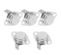 Hohopeti Lot de 5 Thermostats Normalement Fermés pour Contrôle Thermique, Interrupteurs de Température pour Chauffe-eau, Cafetières et Appareils Électroménagers, Compatible Chauffage,