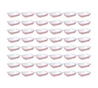 Hohopeti Lot de 50 Barquettes Alimentaires Jetables Rouges en Papier 1/2Lb Plateaux Snack Compacts pour Sushi et Desserts Accessoire la Cuisine pour Fêtes Traiteurs et Usage Quotidien