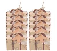 Hohopeti Lot de 50 Mini Boîtes à Dragées de Valise Vintage en Papier Kraft avec Étiquette et Cordelette en Jute, Boîte à Bonbons pour Décoration de Fête, Mariage, Voyage, Présents Invités