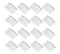 Hohopeti Lot de 50 Peignes Translucides en Plastique Transparent 14 Dents pour Chignon Français et Coiffure de Mariage Accessoires Décoratifs Solide pour Voiles et Barrettes Usage