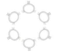 Hohopeti Lot de 6 Anneaux D’Adaptation E27 vers E26 en Plastique, Accessoires de Conversion pour Abat-Jour, Compatibles Douilles Standard, Fixation pour Lampes D’Intérieur, Outil