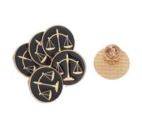 Hohopeti Lot de 6 Broches en Métal de Balance Justice Épingles de Revers pour Costume Homme Accessoires pour Chemise Broches D’Avocat et Juge Symbole Professionnel Juridique