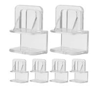 Hohopeti Lot de 6 Clips de Support Transparents pour Couvercle D'aquarium sans Rebord, Fixation Vissée pour Verre 0-2 Cm, Accessoires Résistants à L'humidité, Compatibles Hottes
