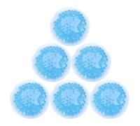 Hohopeti Lot de 6 Coussins de Compression Ronds 8 CM Bleu Compresses Chaudes et Froides Réutilisables en Gel Écologique pour Thérapie Froid Chaud Soulagement Douleurs Soins Santé et