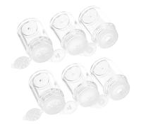 Hohopeti Lot de 6 Flacons de Poudre Vides 10ml Mini, Plastique sans Latex, Tamis et Couvercle, Flacons Rechargeables pour Femmes, Cosmétiques Voyage, Maquillage Poudres Fines, Éclat