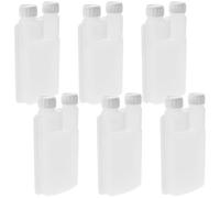 Hohopeti Lot de 6 Flasques en Plastique Réutilisable de 250 Ml avec Distributeur Intégré de 15 Ml, Bouchon Hermétique Anti-fuite, pour Concerts, Voyages et Fêtes, Flasque à Vin Portable