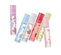 Hohopeti Lot de 6 Huiles à Lèvres Hydratantes 6,3 Ml sans Couleur pour Adolescentes et Femmes Soins Lèvres Nourrissants Usage Quotidien Style Aléatoire