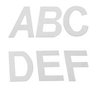 Hohopeti Lot de 6 Lettres Autocollantes A-f en Acier Inoxydable, Petites Plaques de Porte Résistantes aux Intempéries, Adhésif Puissant, pour Hôtel, Bureau, École et Maison, Panneau