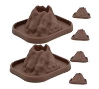 Hohopeti Lot de 6 Modèles de Volcans Compacts en Plastique, Kit Scientifique Éducatif pour Expériences D’éruptions Volcaniques, Accessoires Créatifs pour Apprentissage Manuel