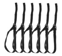 Hohopeti Lot de 6 Sangles Réglables pour Bâtons de Randonnée et Ski, Bande de Poignet Noire en Matériau Solide, Compatible Toutes Tailles, Accessoire de Fixation pour Sports de Plein Air