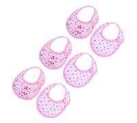 Hohopeti Lot de 6 Set de Bavoirs pour Poupée 45 Cm, Serviettes Absorbantes Réutilisables, Accessoires D’Alimentation Colorés pour Poupées Filles, Set 3 X 2 Pièces, pour Jeux de Rôle