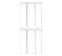 Hohopeti Lot de 6 Tubes à Pièces en Plastique Transparent Diamètre 25 Mm Bouchon Étanche pour Rangement et Stockage Sécurisé de Pièces de Monnaie, Organisateur pour Collectionneurs et