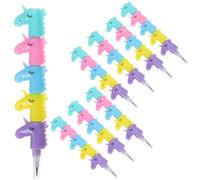 Hohopeti Lot de 8 Crayons Empilables Licorne en Plastique Crayons à Écrire pour Garçon et Filles Stylo Empilable Multi-Têtes sans Taille-Crayon Couleur Noire Fournitures Scolaires