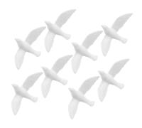 Hohopeti Lot de 8 Modèles d'oiseaux Miniatures en Résine Blanche pour Maison de Poupée, Accessoires Décoratifs Légers et Réalistes, Jouets D'imitation Adaptés aux Garçon et Filles