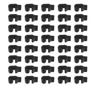Hohopeti Lot de 80 Clips de Cage à Billes Noirs en Plastique, Design Compact et Multifonction, pour Armoires et Placards, pour Organiser et Sécuriser les Espaces