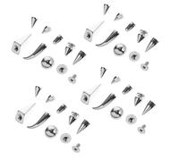 Hohopeti Lot de Clous Coniques Alliage pour Vêtements et Accessoires DIY Décoration Punk pour Sacs Chaussures et Mix Argenté
