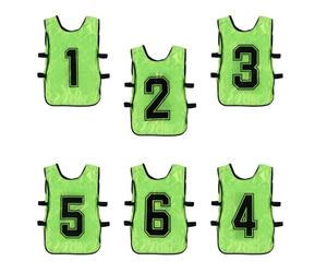 Hohopeti Maillots Football Garçon et Filles Lot de 6 Gilets en Polyester Ventilé pour Entraînement Collectif et Jeux en Plein Air